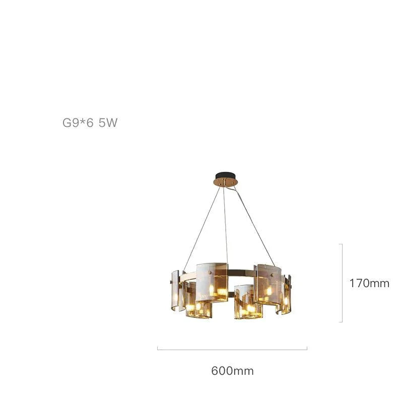 Modern Light Luxury Living Room Chandelier Simple Bedroom Creative High - End Nordic Restaurant Bar