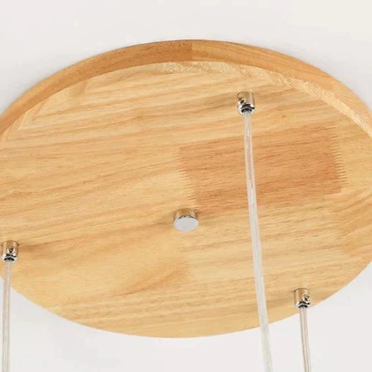 Nordic Restaurant Small Chandelier Solid Wood Creative Personality Japanese Single Head Bedside