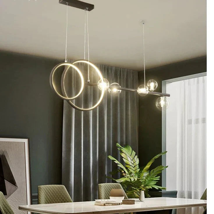 Modern Minimalist Light Luxury Strip Restaurant Bar Lamps Pendant