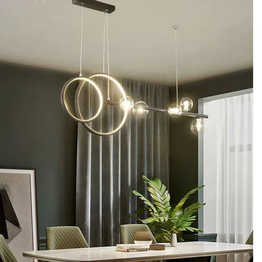 Modern Minimalist Light Luxury Strip Restaurant Bar Lamps Pendant
