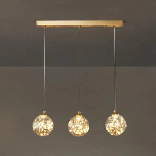 Crystal Living Room Chandelier All Copper Creative Star Led Pendant
