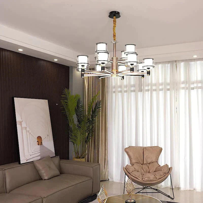 Simple Modern Living Room Lamp Atmospheric Household Arm Light Luxury Chandelier Pendant