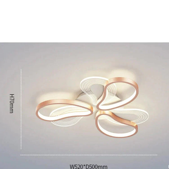Acrylic Living Room Ceiling Lamp Led Petal Shaped Bedroom Modern Simple Household Restaurant Rose