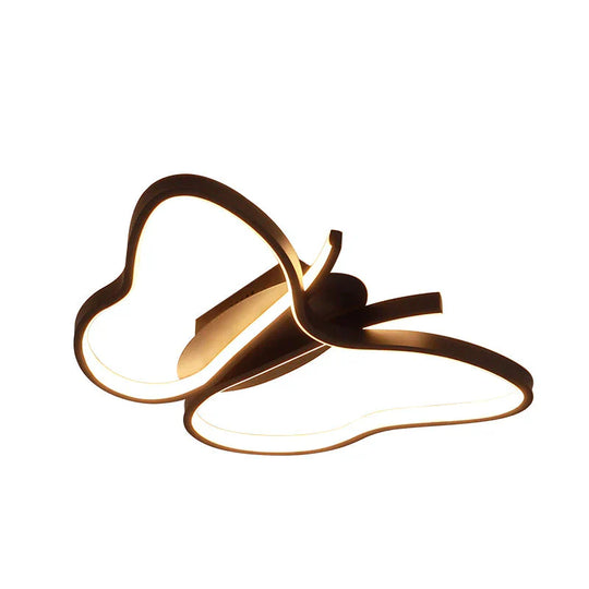 Post Modern Simple Ceiling Lamp Creative Butterfly Bedroom Study Led
