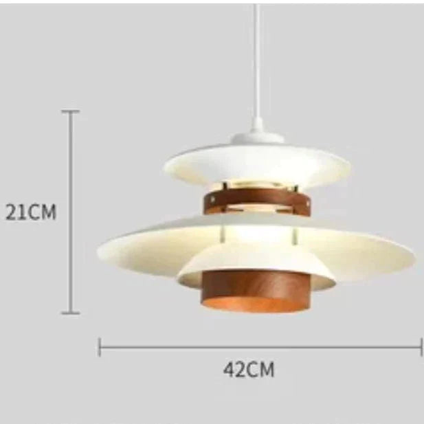 Nordic Walnut Restaurant Chandelier Simple Creative Solid Wood Bedroom Pendant