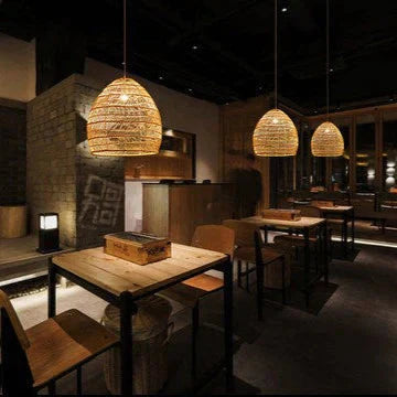 Restaurant Tatami Bedroom Study Lamp Garden B&B Led Living Room Rattan Chandelier Pendant