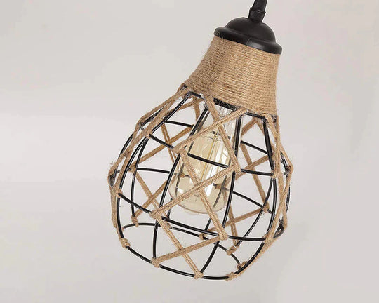 Vintage Hemp Rope Woven Chandelier Pendant