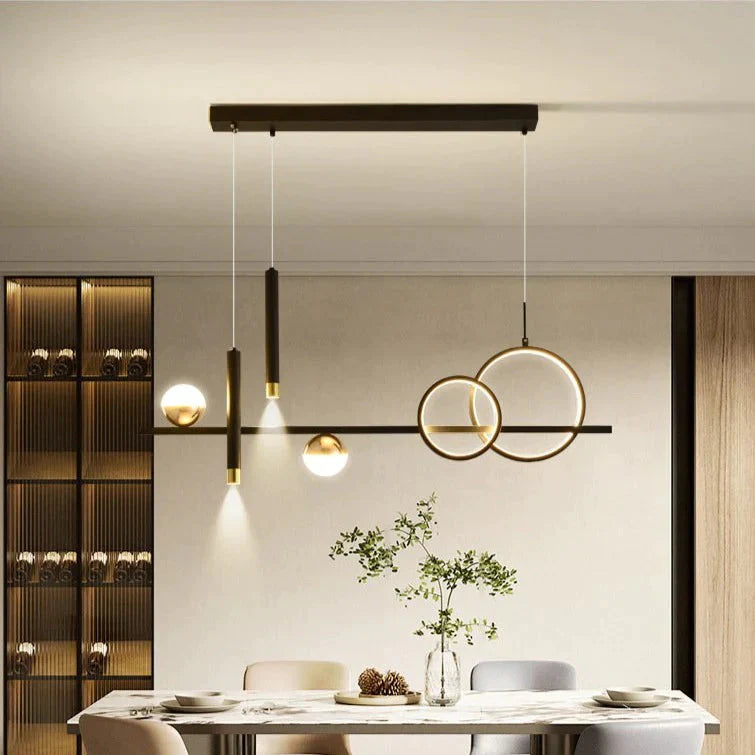 Dining Room Chandelier With Spotlights Nordic Luxury Bar Lamp Simple Modern Minimalist Strip