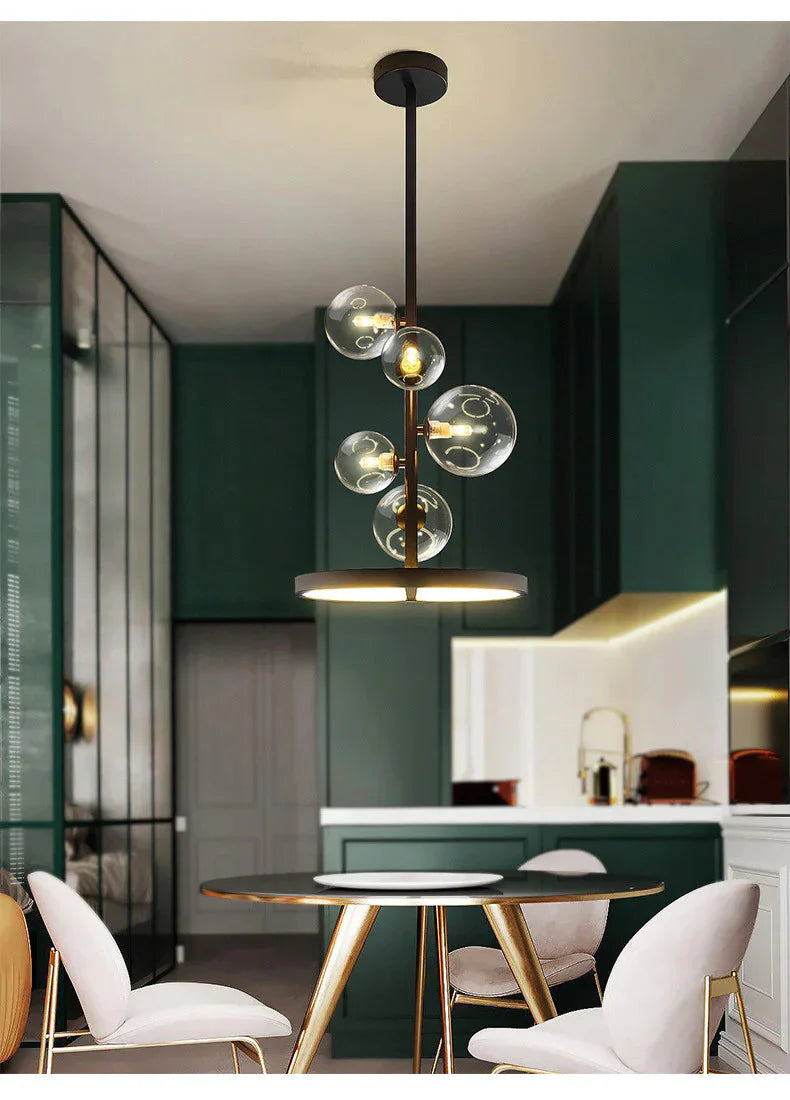 Restaurant Bubble Lamp Modern Magic Bean Bar Chandelier Dining Table Molecular Pendant