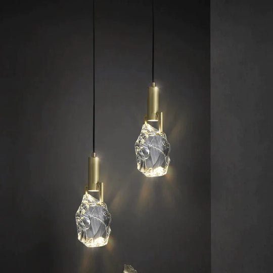 All - Copper Original Stone Crystal Bedroom Bedside Decorative Pendant Light