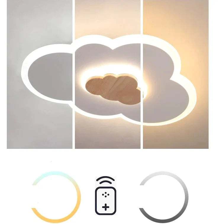 Cloud Ceiling Lamp Led Creative Bedroom Children’s Room Lamps As Show / Dia40Cm Warm Light