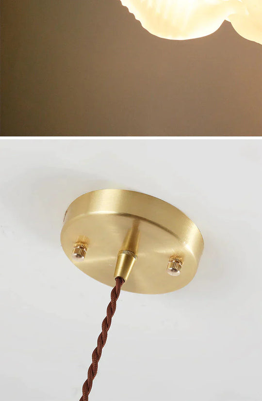 Brass Country B & Hotel Corridor Living Room Dining Minimalist Mini Flower Chandelier Pendant
