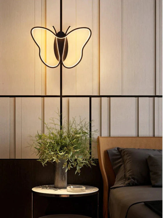 Post Modern Simple Ceiling Lamp Creative Butterfly Bedroom Study Led