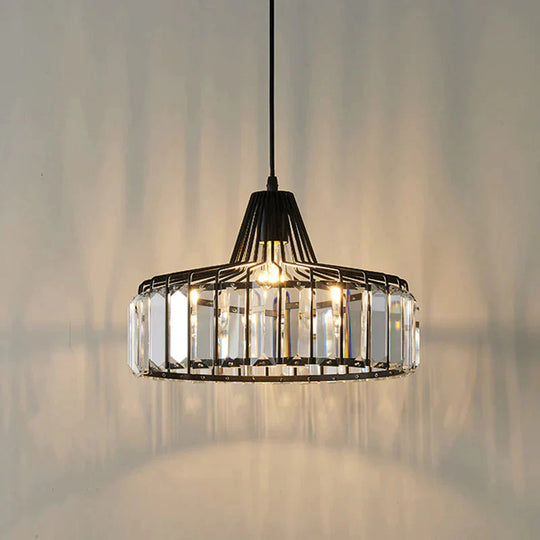 Restaurant Chandelier Creative Bedroom Bedside Black / Dia 18Cm Pendant