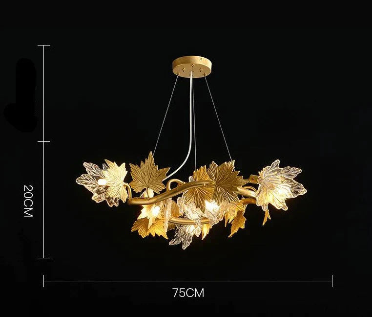 European Crystal Chandelier Luxury Villa Project Branch Lamp B - 6 Heads / Tri - Color Light Pendant