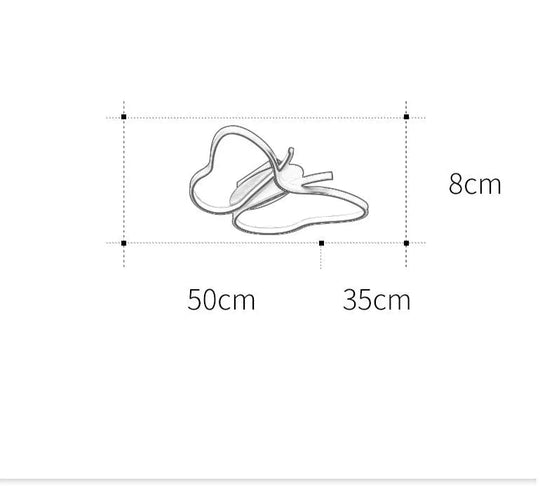 Post Modern Simple Ceiling Lamp Creative Butterfly Bedroom Study Led