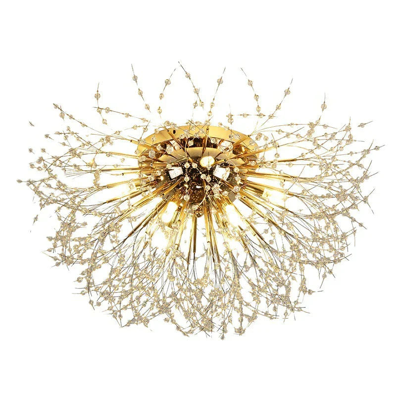 Bedroom Crystal Ceiling Lamp Dandelion Romantic Creative