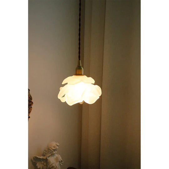 Brass Country B & Hotel Corridor Living Room Dining Minimalist Mini Flower Chandelier Pendant