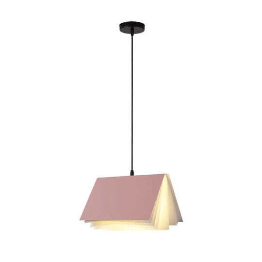 Macaroon Creative Personality Art Study Restaurant Chandelier Book Bookstore Library Bar Lamp Pink