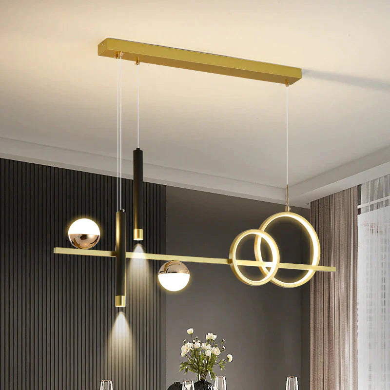 Dining Room Chandelier With Spotlights Nordic Luxury Bar Lamp Simple Modern Minimalist Strip