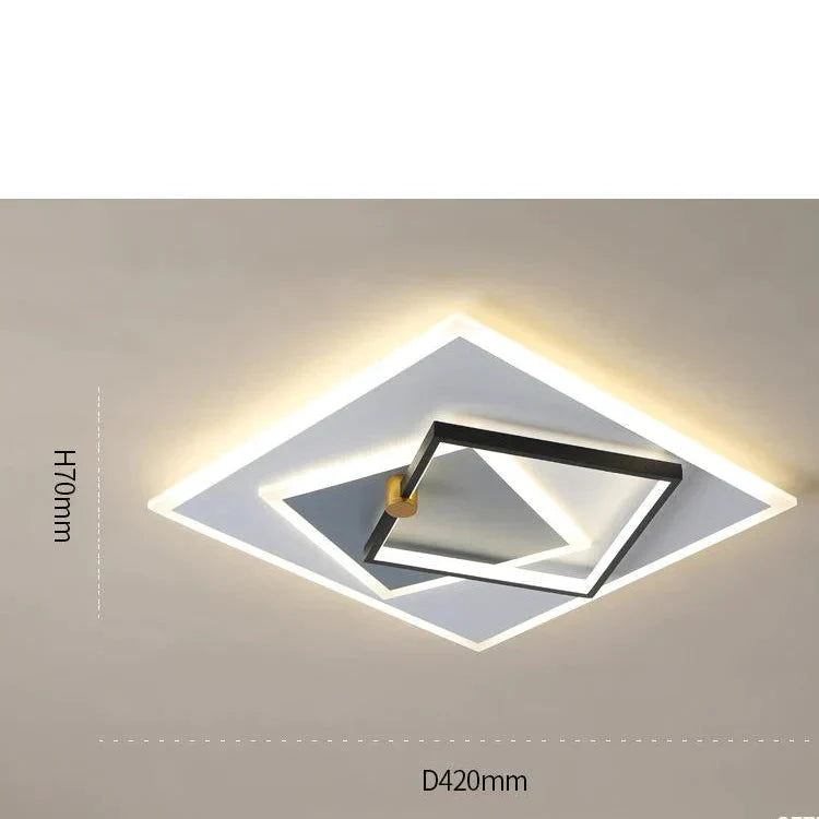 Nordic Living Room Lamp Led Ceiling Square Household Bedroom Dining Simple Modern Atmosphere