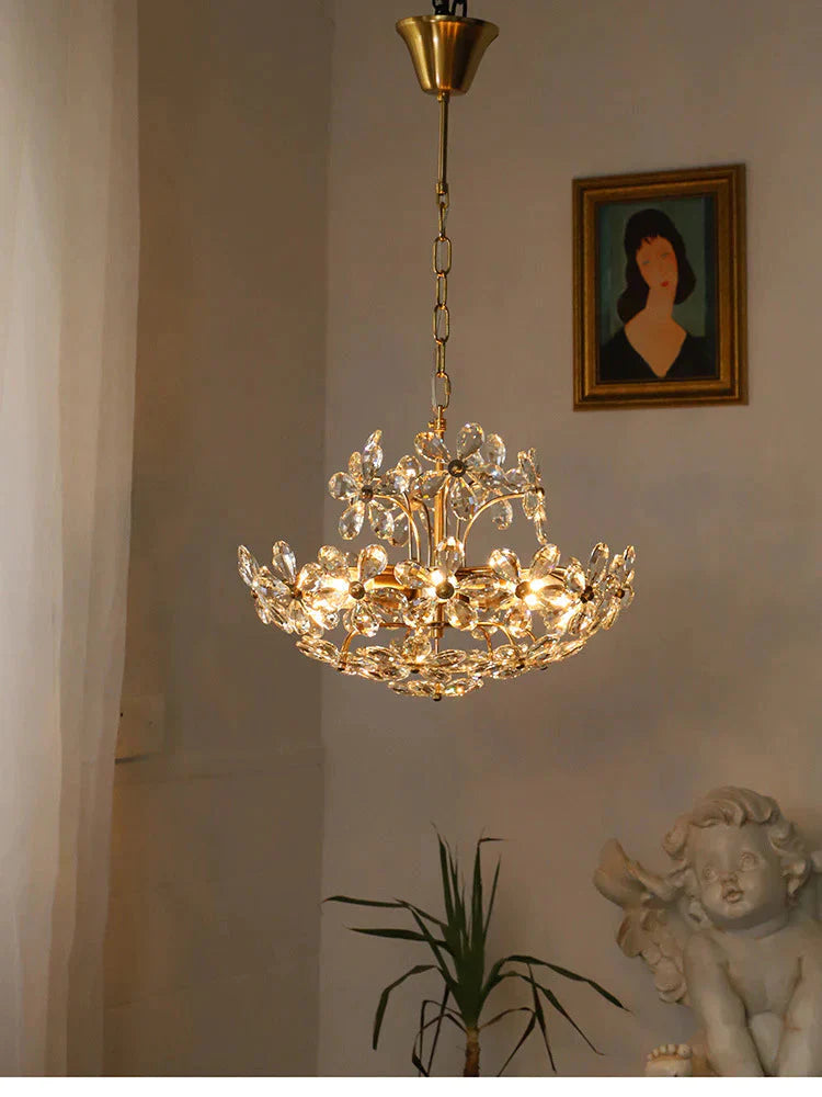 Crystal Chandelier Garden American Retro Style Lamps Pendant