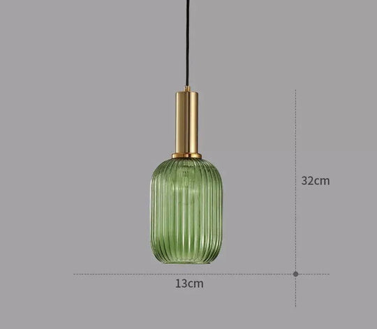 Nordic Creative Bar Restaurant Chandelier Simple Striped Lantern Single Online Celebrity Glass A /