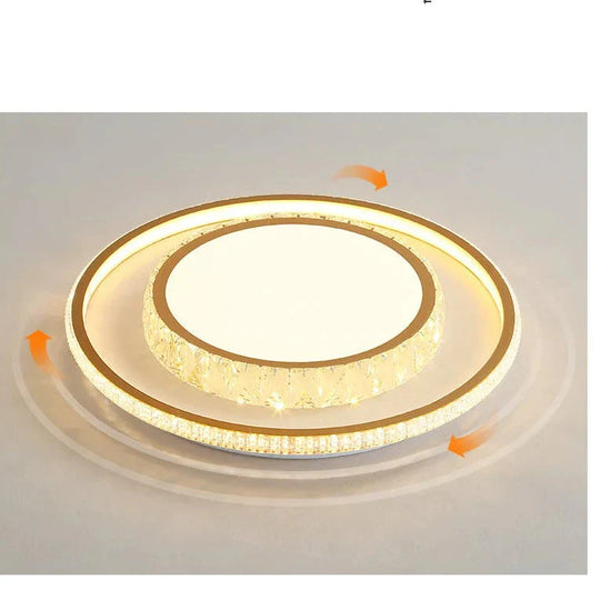 Living Room Lamp Simple Atmosphere Led Ceiling Crystal Bedroom