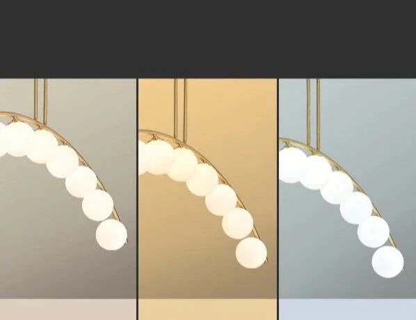 Nordic Restaurant Long Copper Chandelier Bar Minimalist Creative Personalized Glass Lamp Net Red