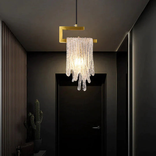 Modern Light Luxury All Copper Small Chandelier Nordic Creative Bedroom Bedside Corridor Aisle