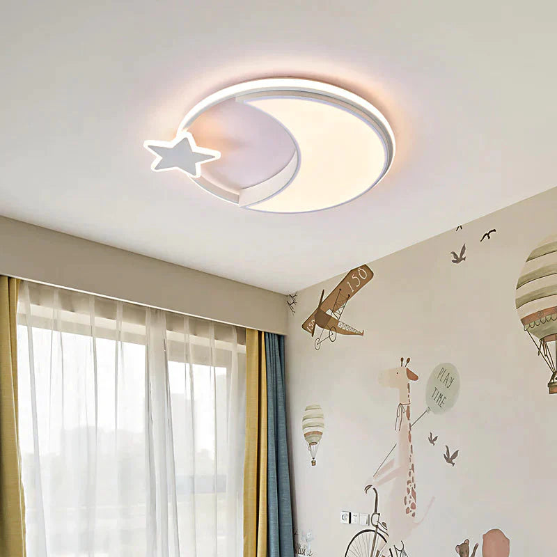 Children’s Room Lamp Bedroom Simple Modern Ceiling Nordic Cartoon Creative Star Moon