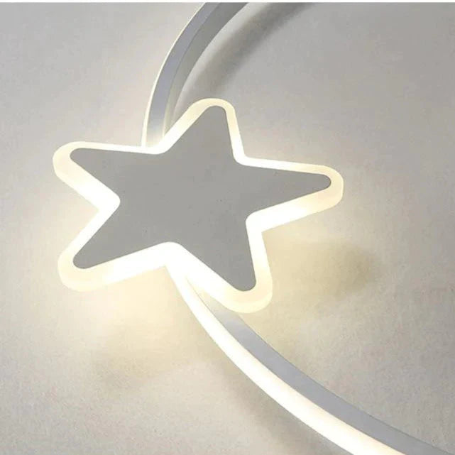 Children’s Room Lamp Bedroom Simple Modern Ceiling Nordic Cartoon Creative Star Moon