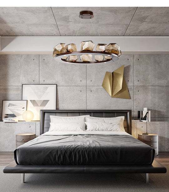 Nordic Creative Living Room Chandelier Modern Minimalist Shaped Glass Pendant