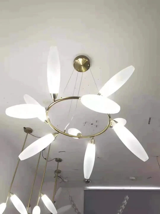 New Glass Living Room Lamp Designer Creative Personality Bedroom Study Exhibition Hall White