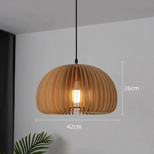 Retro Pumpkin Basswood Chandelier Atmosphere Lamp Copper / Dia42Cm No Light Source Pendant
