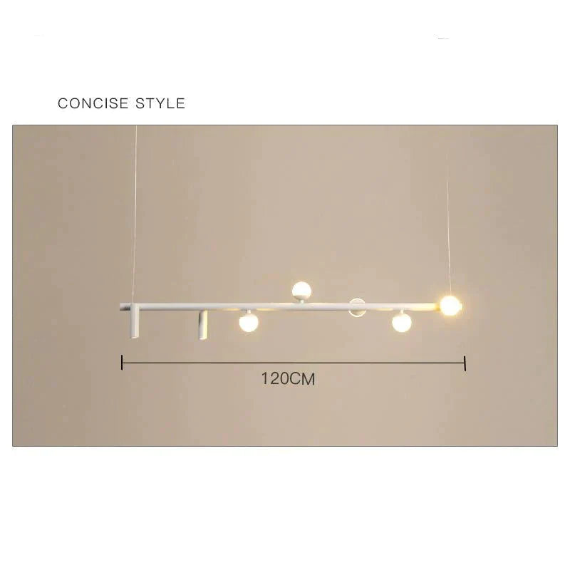 Simple Chandelier Led Dining Room Lamp Modern Nordic Living Studio Designer Bar White / 7 Heads