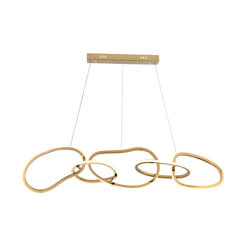 Nordic Personality Circle Stainless Steel Living Room Chandelier Pendant