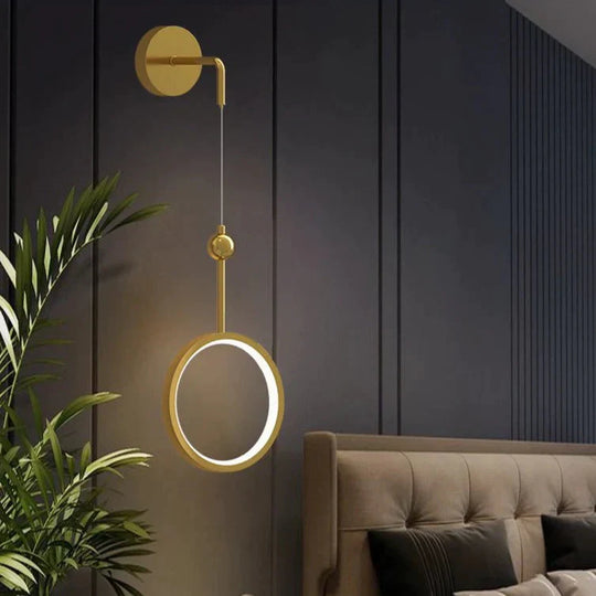 All Copper Simple Light Luxury Bedroom Bed Single Chandelier Pendant
