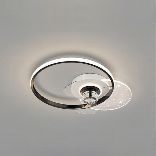 Nordic Modern Ceiling Fan Lamp With 110 - 24V Stepless Dimming - Ideal For Bedrooms Dimming Fans