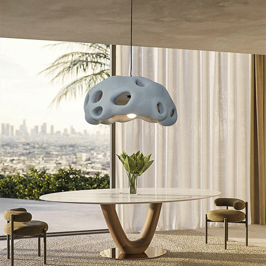 Nordic Wabi - Sabi Cream Pendant Light - Designer Led Decor Lamp For Restaurants Living Rooms