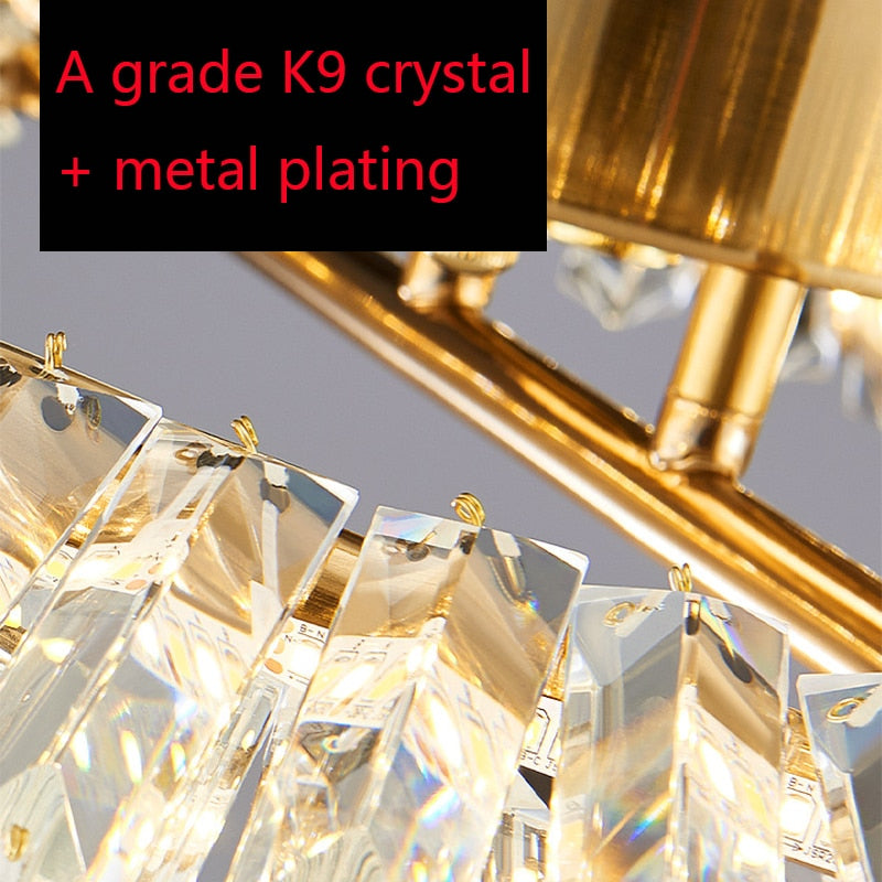 Modern Led Irregular Rings Ceiling Lamps Crystal Bedroom Chandelier Lamp Living Room Lights Luster