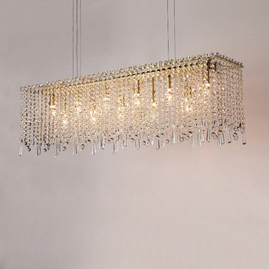 Modern Crystal Chandelier For Parlor Dining Room Kitchen Bedroom Lighting Fixtures E14 Bulb Gold
