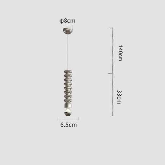 Creative Nordic Minimalist Bedside Pendant Lamp - French Style Bedroom Atmosphere Chrome Light