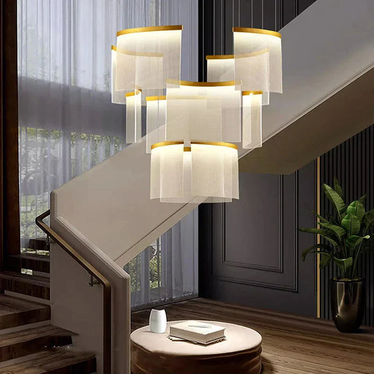 Skyler Nordic Stair Chandelier - Versatile Pendant Lights For Living And Dining Rooms Light