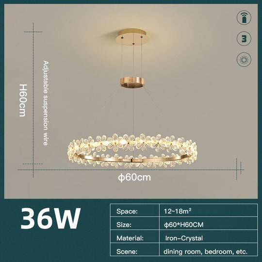 Modern Crystal Led Chandeliers Lamp For Home Living Dining Room Deco Lights Bedroom Table Lighting