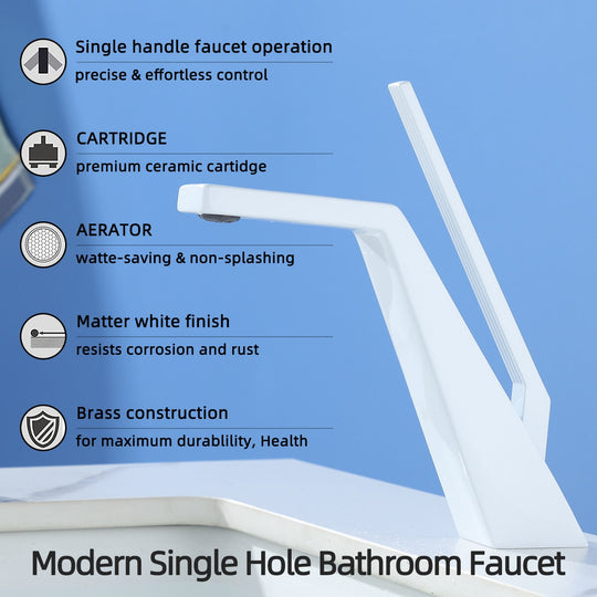 Basin Faucet Modern Bathroom Mixer Tap Black/Chrome Wash Single Handle Hot And Cold Waterfall