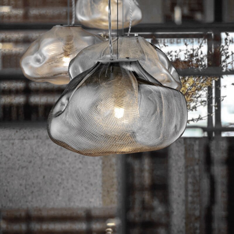 Cloud Glass Dimmable Led Lights Modern Ceiling Chandeliers New Lustres Stair Pendant Lamps Home