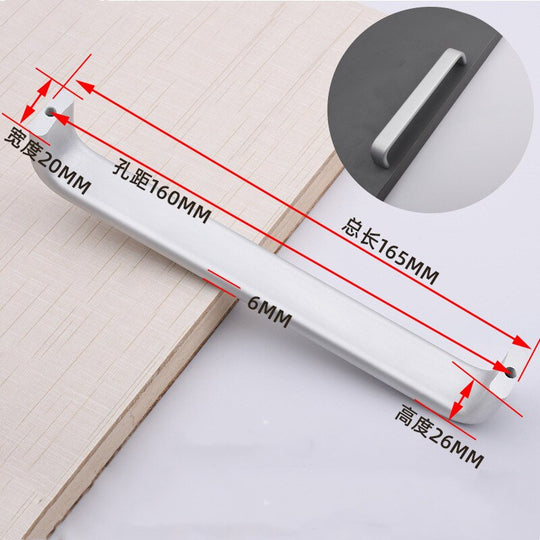 4/6/8/10/12 Inches Gold Black Silver Space Aluminum Handles Kitchen Door Cabinet Straight Handle