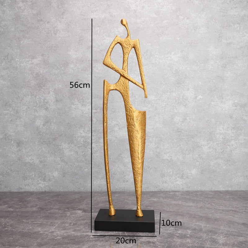 Creative Cast Iron Hay Cutter Statue: Unique Office And Living Room Decor Accessory Gold Items