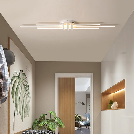 Modern Led Chandeliers For Bedroom Corridor Foyer Living Room Matte Black/White Ceiling Chandelier